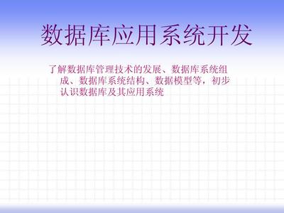 數(shù)據(jù)庫應(yīng)用系統(tǒng)開發(fā)